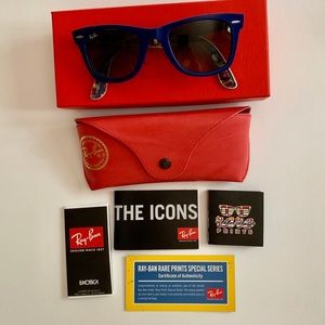 Ray-Ban RARE PRINTS Wayfarers (Blue)